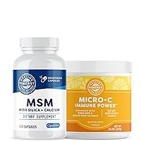 Vimergy MSM (120 Caps) and Micro-C Immune Power TM * - 250g - Skin Potion Bundle
