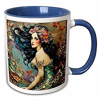 3dRose Cassie Peters Digital Art - Beautiful Mermaid Collage - Mugs (mug-385428-11)