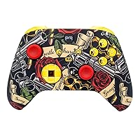 Wireless Custom Controller Compatible with PC, Windows 10+, Series X/S & One (Series X/S Mobster w/Gold Chrome Inserts)