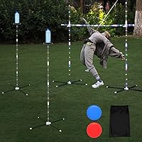Outdoor Games Yard Games for Adult Family Kids, 2 in 1 Limbo Games with Led Light, Perfect for Camping, Beach, Lawn