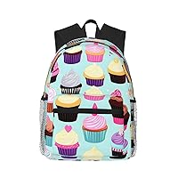 Cupcake Patterns Print Backpack Lightweight,Durable & Stylish Travel Bags, Sports Bags, Men Women Bags