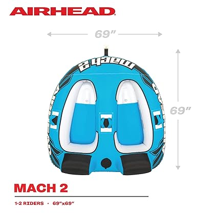 Airhead Mach | Towable Tube for Boating - 1, 2, and 3 Rider Sizes
