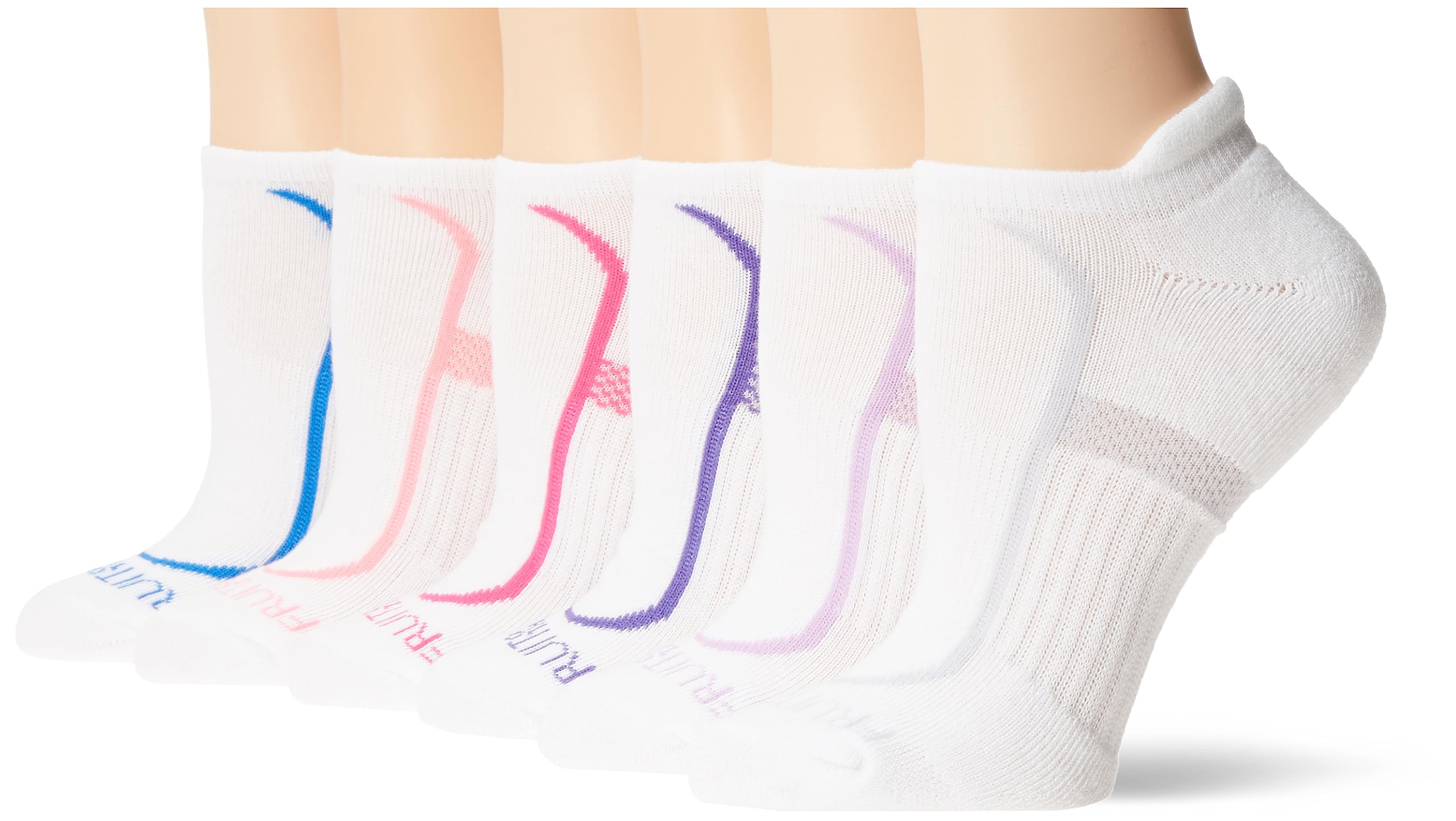 Fruit of the Loom Women's Coolzone Cotton No Show with Tab Socks (6 Pack)