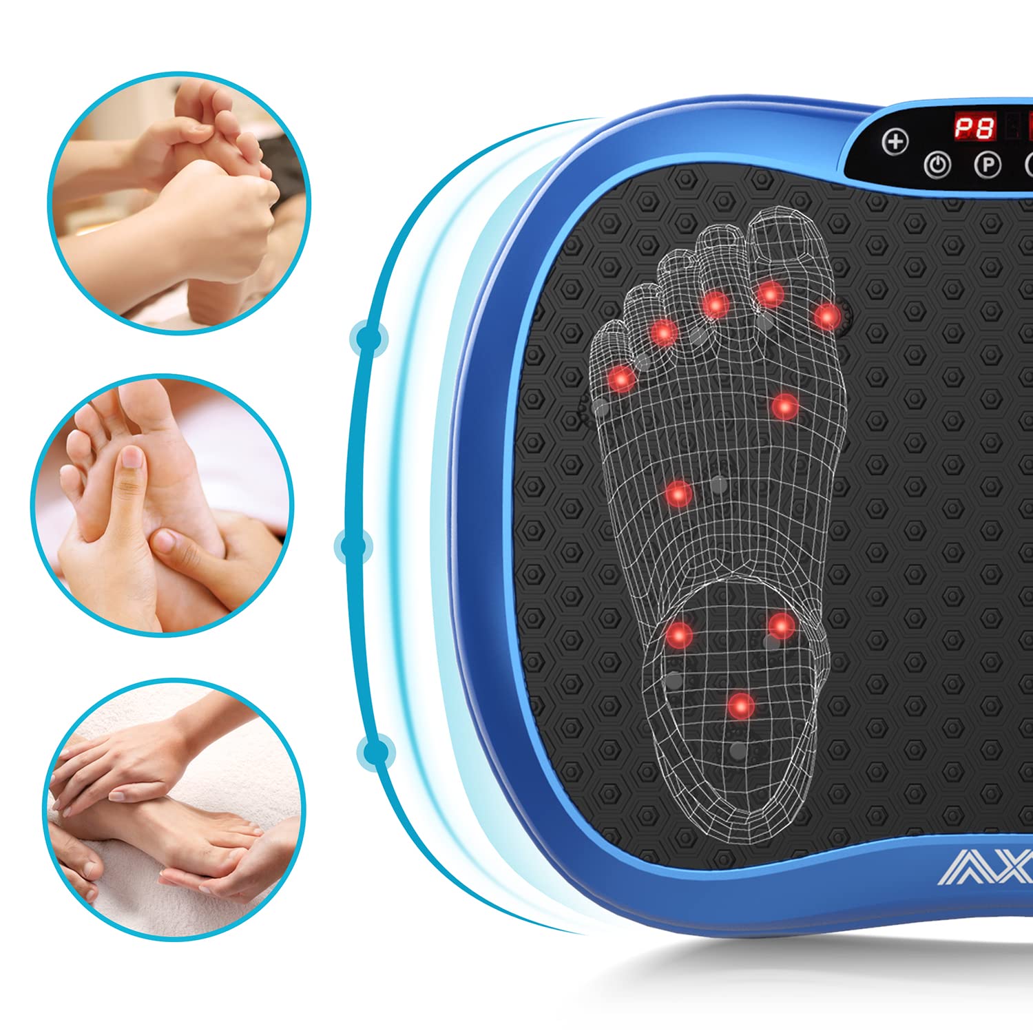 AXV Vibration Plate Exercise Machine Whole Body Workout Vibrate Fitness  Platform Lymphatic Drainage Machine for Weight Loss Shaping Toning Wellness  Home Gyms Workout for Women Men 