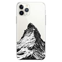 TPU Case Compatible with iPhone 15 14 13 12 11 Pro Max Plus Mini Xs Xr X 8+ 7 6 5 SE Snow Flexible Silicone Highlands Grand Attractive Black Print Mountain Design Clear Cute Slim fit White Dark