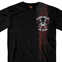 Hot Leathers Jumbo Lone Wolf 1% Cotton Double Sided Printed Biker T-Shirt