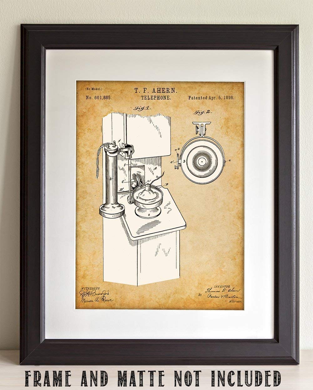 Telephone - 11x14 Unframed Patent Print - Makes a Great Home or Office Decor and Gift Under $15 for Inventors