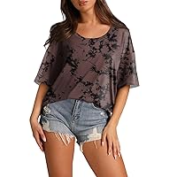 Shirts for Women,Short Sleeve T Shirts for Women V Neck Summer Tops Solid Plain Blouses Dressy Casual Regular Fit