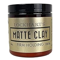 Lockhart's Authentic Handcrafted Professional Matte Clay, Medium/Firm Hold, Matte Shine (8 oz.)