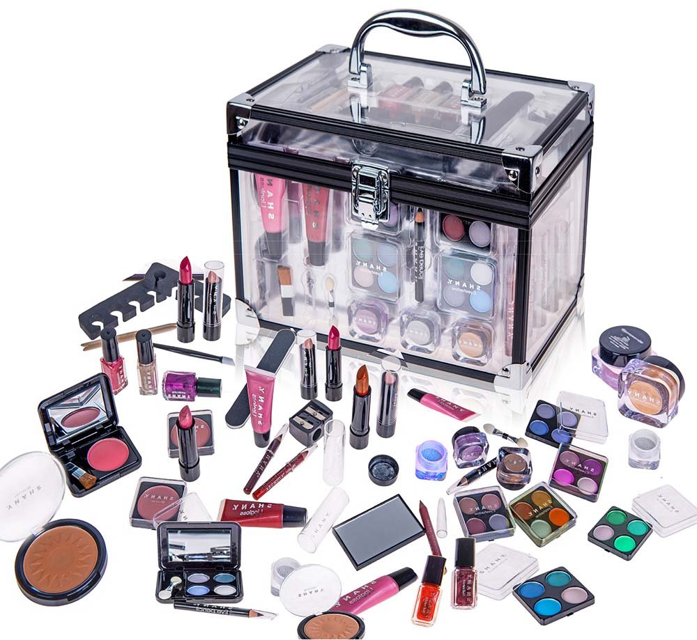 SHANY Carry All Trunk Makeup Set (Eye shadow palette/Blushes/Powder/Nail Polish and more)