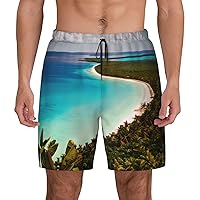 Island of Cuba Mens Swim Trunks - Beach Shorts Quick Dry with Pockets Shorts Fit Hawaii Beach Swimwear Bathing Suits