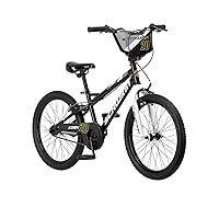 Schwinn Koen & Elm BMX Style Kids Bike 20-Inch Wheels, Chain Guard & Kickstand Included, Basket or Number Plate, Boys and Girls Age 7-13 Year Old, Rider Height 48-60 Inch, No Training Wheels Included