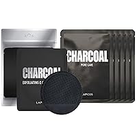 LAPCOS Charcoal Cleansing Pad and Charcoal Daily Face Mask Set, (10-Pack) Daily Sheet Masks with Salicylic Acid, Clear Complexion Treatment for Acne Prone or Aging Skin, Korean Beauty Favorites