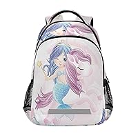 Unicorn and Mermaid Backpacks Travel Laptop Daypack School Book Bag for Men Women Teens Kids