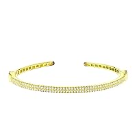 Yellow Plated Sterling Silver Daily Wear Bangle for Women and Girls