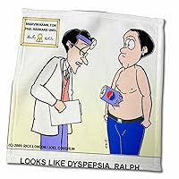 3dRose Londons Times Funny Medicine Cartoons - Dyspepsia - Towels (twl-2259-3)