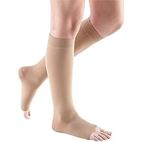 mediven Comfort for Women, 15-20 mmHg Compression Stockings, Knee high, Open Toe.