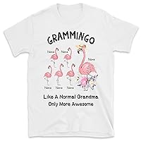Flamingo Grammingo Like A Normal Grandma Only More Awesome Tshirt, Mom Grandma Flamingo T Shirt, Custom Grammingo Shirt
