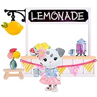 Sweet & Sour Lemonade Stand, Complete Set with Miniature Doll Figure, 9 Pieces , Ages 3+
