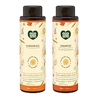 Natural Moisturizing Body Wash for Dry Skin & Natural Shampoo for Dry, Damaged Hair - With Organic Carrot, Pumpkin and Sweet Potato - No SLS or Parabens - Vegan and Cruelty-Free,17.6 oz