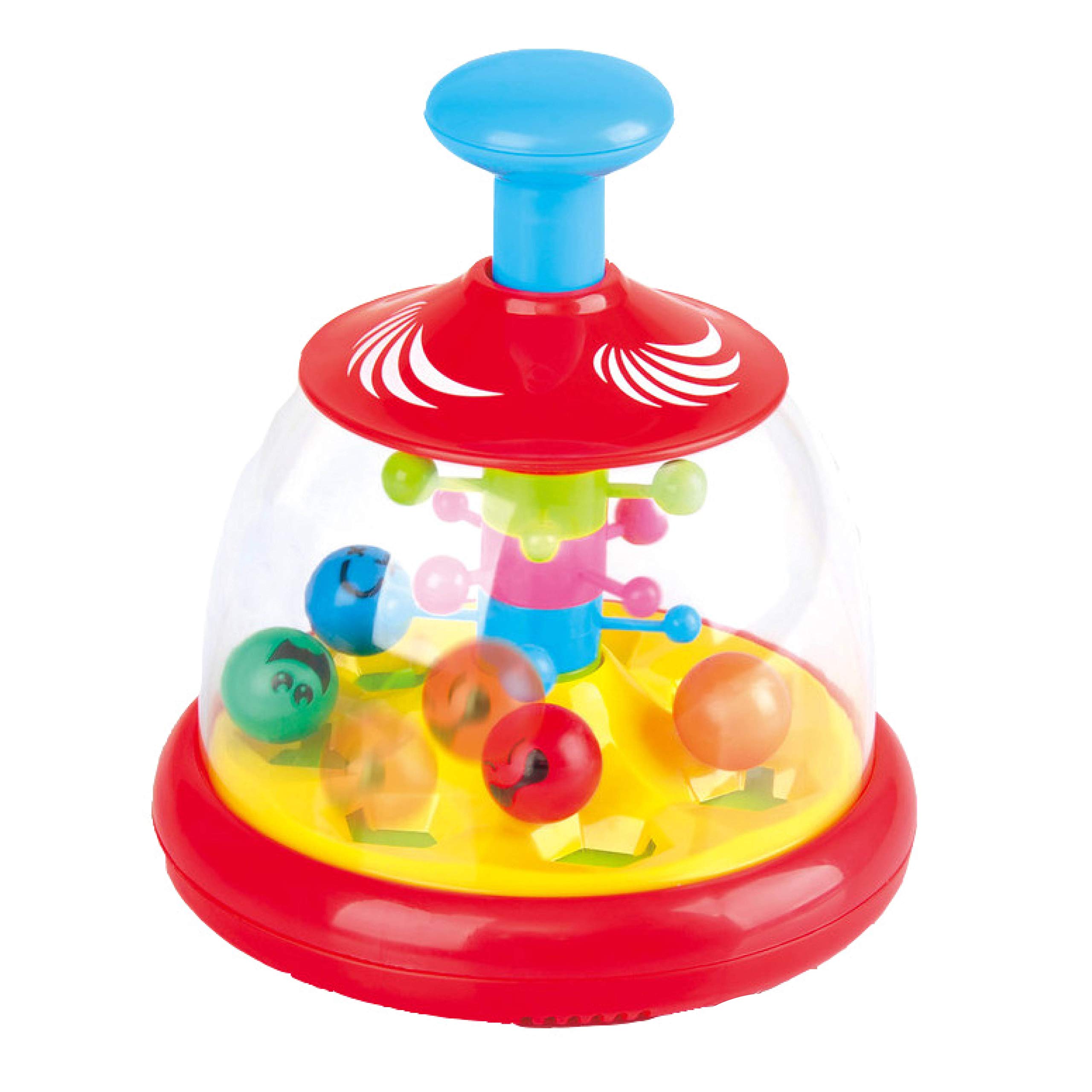 Kidoozie Press 'n Tumble Activity Dome - Colorful Spinning Faces Activity Toy for Children 9-24 Months – Perfect for Fine Motor Skills and Visual Development!