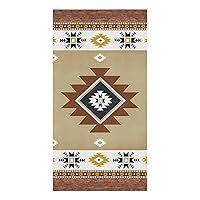 Kitchen Towels Set of 1, Rustic Boho Absorbent Dish Towel for Kitchen Microfiber Hand Dish Cloths for Drying and Cleaning Reusable Cleaning Cloths 18x28in Southwest Geometric Brown