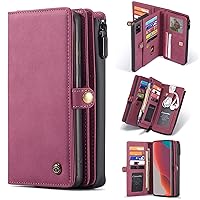 Case for Samsung Galaxy A51 4G(NOT 5G), Mini Wallet Handmade Leather Hand Strap Stand Function Card Slots Detachable Magnetic Flip Folio Phone Protective,