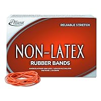 Alliance (37196) Latex-Free Orange Rubber Bands, Size 19 Inches, 0.16 x 3.5 Inches, APPROX. PCS. 1440 per Box