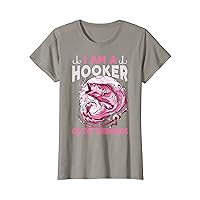 Womens Bass Fishing-Shirt Hooker Weekends Fly Fish Funny Fisherman T-Shirt