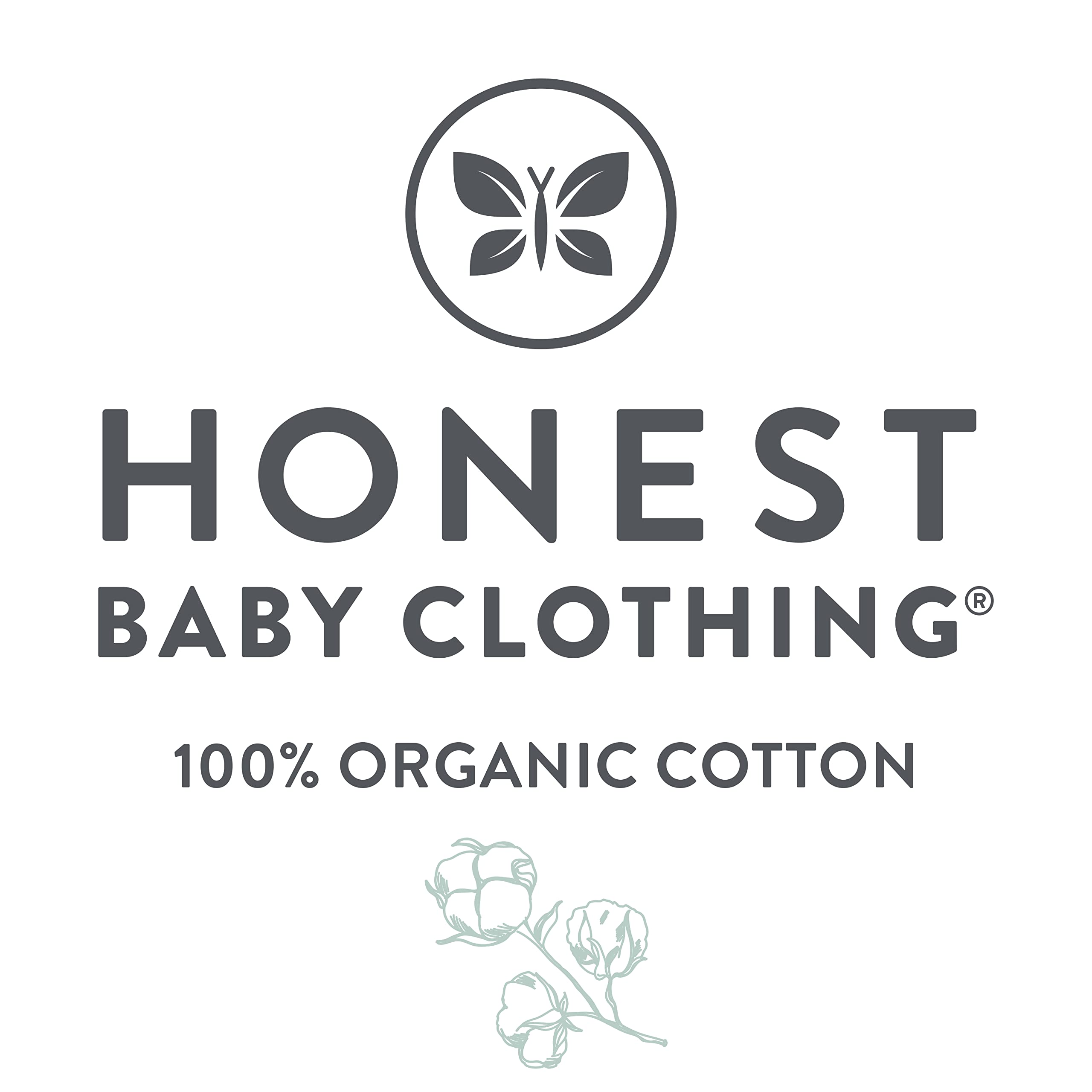 HonestBaby Multipack Short Sleeve T-Shirt Tee 100% Organic Cotton Infant Baby, Toddler, Little Kids Boys, Girls, Unisex
