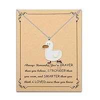 Duck Necklace Duck Gifts for Duck Lovers Jewelry Cute Duck Gifts Cartoon Duck Owner Gift Duck Charms Pendants Necklace