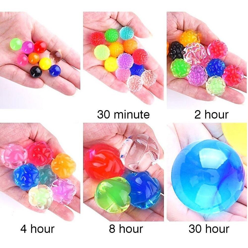 Non Toxic 300pcs Jumbo & 20000 Small Water Beads Gel Beads Kit for Kids-Value Package Sensory Toys and Decoration Multicolor