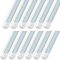 JESLED T8 LED Type B Tube Light 3FT, 2520LM, 18W(45W Equivalent), 6000K, 36 Inch F30T12 Fluorescent Bulb Replacement, Dual Ended Power, ETL Listed, Remove Ballast, 36” Lighting Tube Fixture (12-Pack)