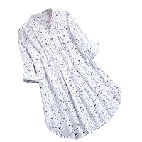 Bohemian Style Tops for Seniors Boho Peasant Linen Floral Blouses Embroidered Graphic Trendy Shirt Ruffle Indian Lace