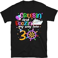 Cruisin and Boozin My Way Into 50 Shirt, Birthday Cruise Shirt, Cruise Birthday Party Shirt Gift for Women