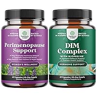 Bundle of Perimenopause Supplement for Women -Multibenefit Menopause Relief for Women and Extra Strength Diindolylmethane DIM Supplement - DIM Complex Men and Womens Hormone Balance Supplement