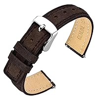 ANNEFIT Genuine Leather Watch Strap for Women, Quick Release Replacement Band 14mm 16mm 18mm 19mm 20mm
