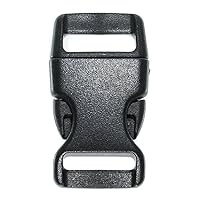Paracord Planet Brand Contoured Side Release Black Buckle – Multiple Size and Quantity (5/8 Inch, 25 Pack)