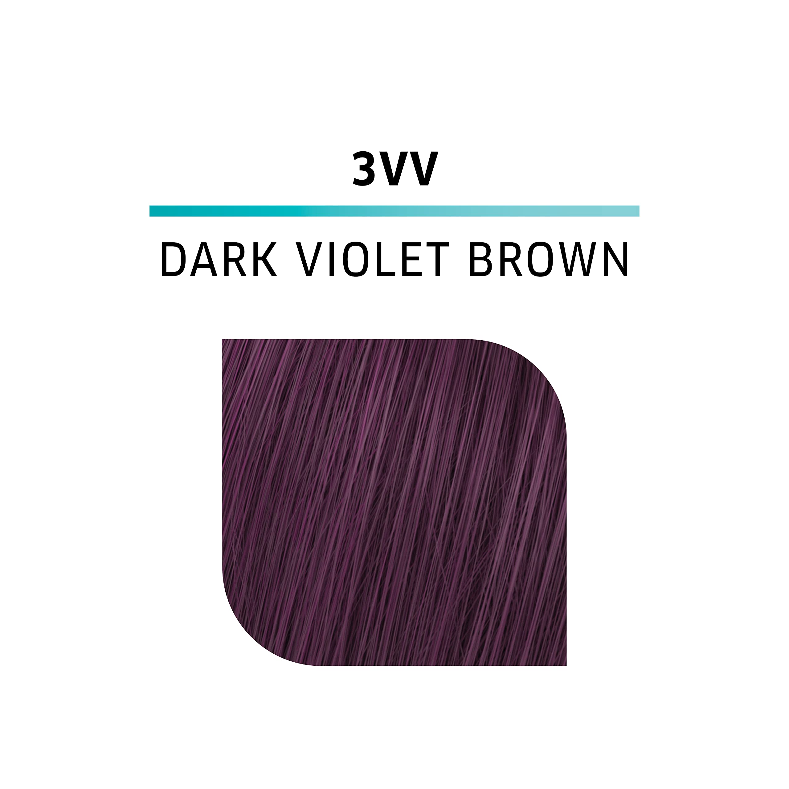 WELLA Color Charm Demi Permanent Hair Color, 3VV Dark Violet Brown 2 oz