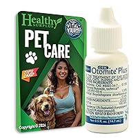 Otomite Plus .5 fl oz / 14.7 mL and Vital Volumes Pet Care Tips Guide | Bundle