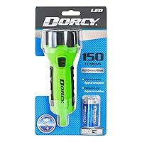 Dorcy 150 Lumen Floating Water Resistant LED Flashlight with Carabineer Clip, Neon Green (41-2513)