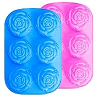 6-Cavity Silicone Rose Mold - Create Stunning Soap, Cake, Chocolate, and Jelly Creations - Easy to Use and Clean