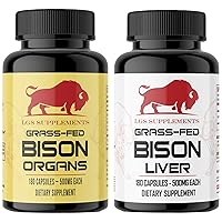 Starter Pack, Grass Fed Bison Liver Capsules, Organ Capsules, Non-GMO, Supports Energy Production, Detoxification, Digestion, Immunity and Full Body Wellness