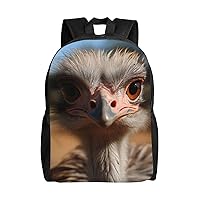 Cute Ostrich Laptop Backpack Water Resistant Travel Backpack Business Work Bag Computer Bag For Women Men