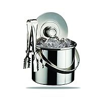 Mepra AZ200672 Insulated Ice-Bucket with Handle and Tongs – [Pack of 12], Stainless-Steel Finish, Dishwasher Safe Tableware