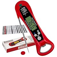 Instant Read Digital Meat Thermometer for Cooking and Baking - Accurate Food Thermometer for Ovens and Grills Red