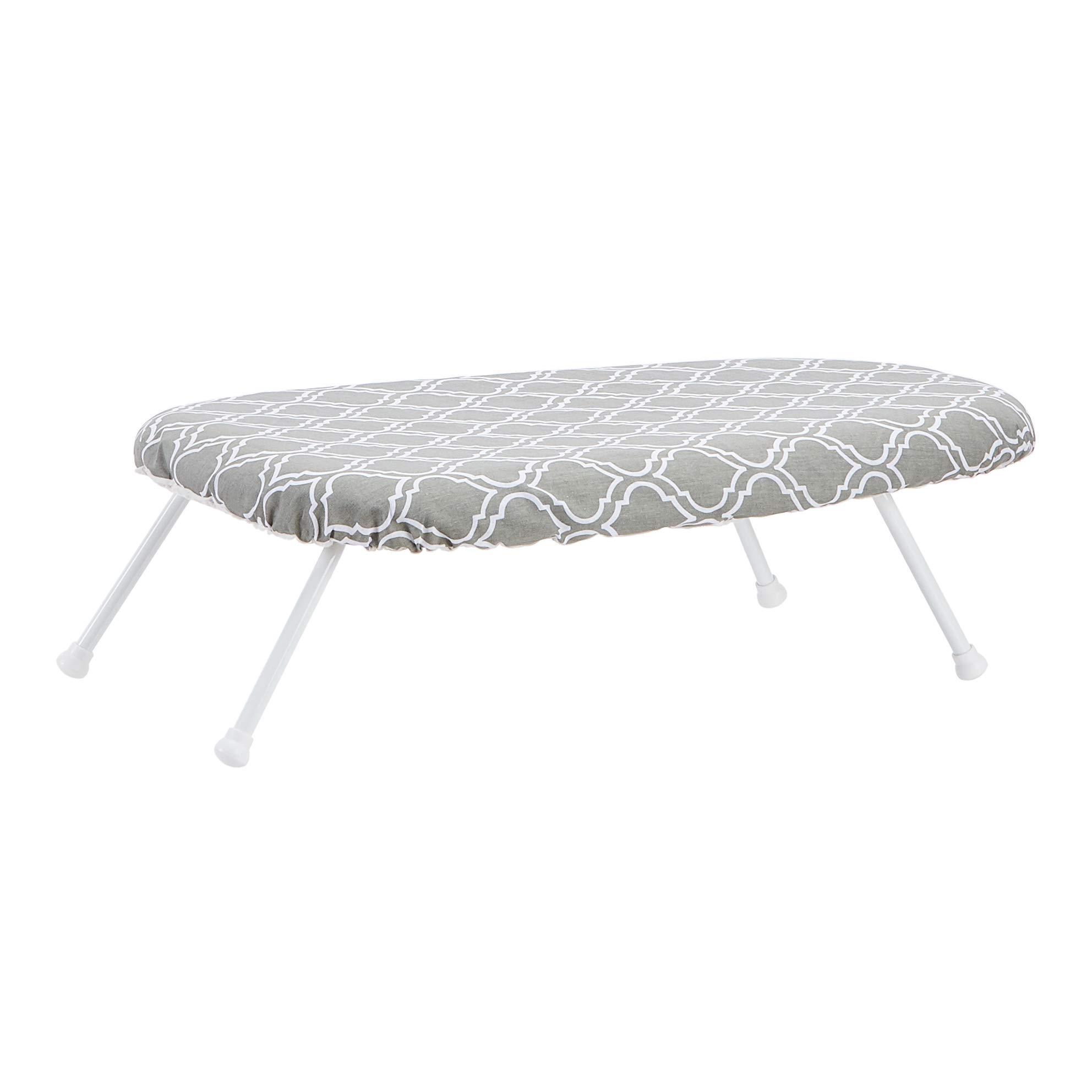 Amazon Basics Tabletop Ironing Board with Folding Legs - Trellis Removable Cover