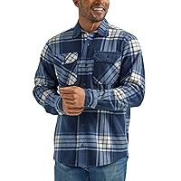 Wrangler Authentics Men's Long Sleeve Heavyweight Fleece Shirt