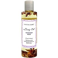 Body Oil Lavender Rose Vegan & Natural Perfume Oil For Women | Hydrating After Bath Oil- Infused with VITAMIN E, K & Omega Fatty Acids - Reduce Dry Skin, Anti-Aging (Lavender Rose)