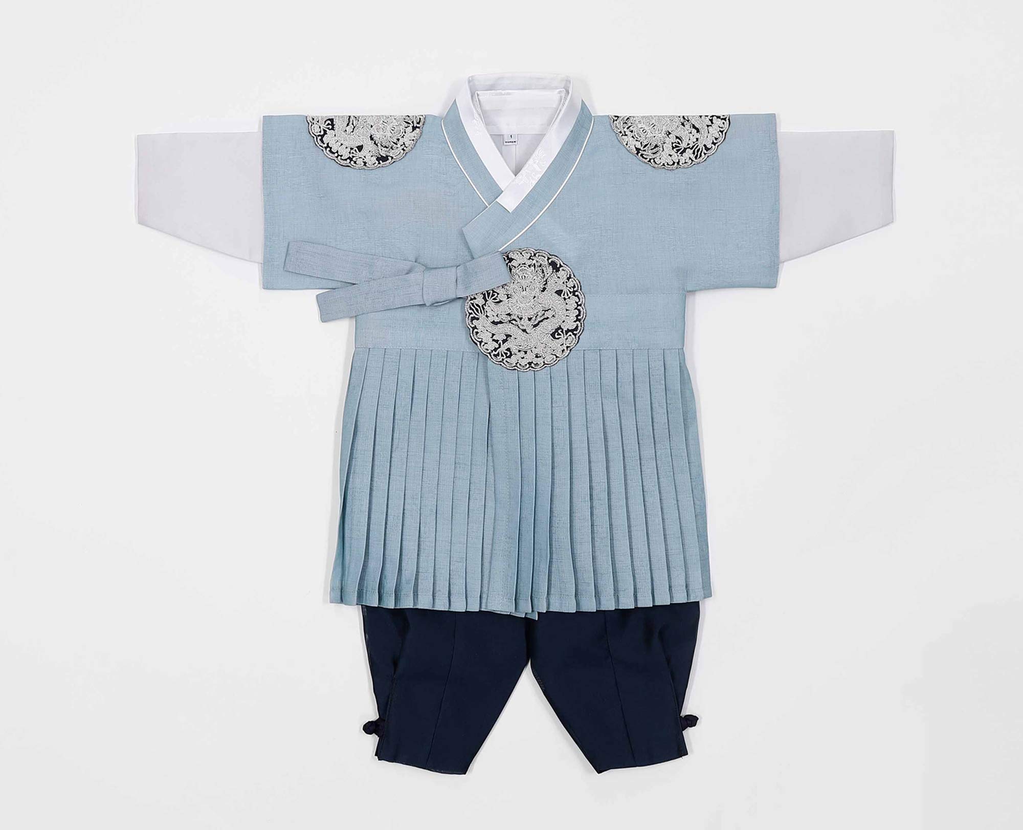 Korean Hanbok Boy Baby Traditional Clothing Set 1Age First Birthday Party Celebration Dol Prince Design Blue